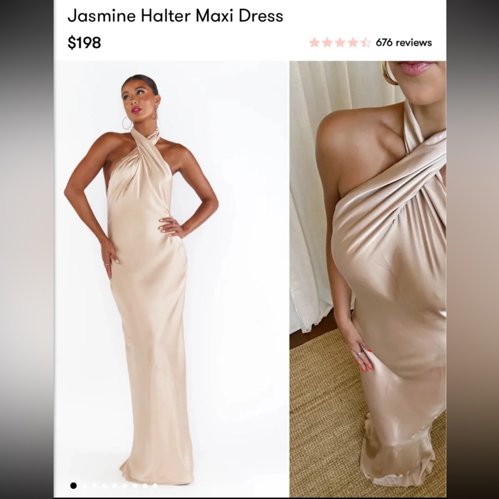 Show Me Your MuMu Jasmine Halter Maxi Dress in Cream
